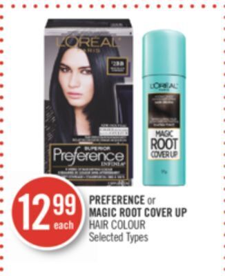 Shoppers Drug Mart Preference or magic root cover up hair colour offer