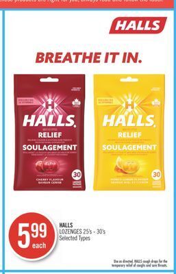 Shoppers Drug Mart Halls lozenges offer