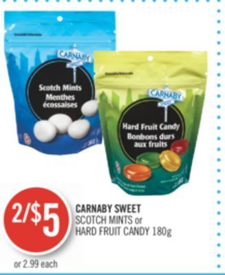 Shoppers Drug Mart Carnaby sweet scotch mints or hard fruit candy offer