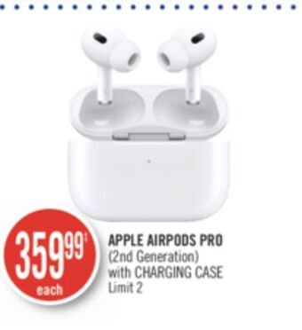 Shoppers Drug Mart Apple airpods pro (2nd generation) with charging case offer