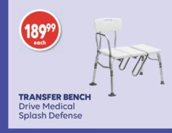 Wellwise by Shoppers Transfer bench drive medical splash defense offer