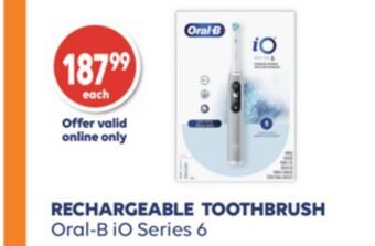 Wellwise by Shoppers Rechargeable toothbrush oral-b io series 6 offer