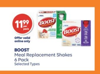 Wellwise by Shoppers Boost meal replacement shakes 6 pack offer