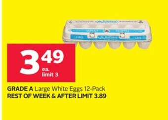 Rexall Grade a large white eggs 12 offer