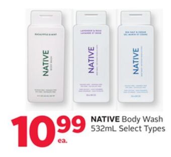 Rexall Native body wash offer
