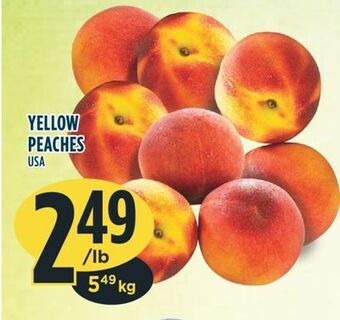 Marché Adonis Yellow peaches offer