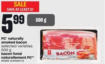 Independent City Market Bacon fumé naturellement pc, 500 g offer