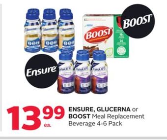Rexall Ensure, glucerna or boost meal replacement beverage offer