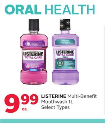 Rexall Listerine multi-benefit mouthwash offer