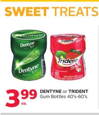 Rexall Dentyne or trident gum bottles offer