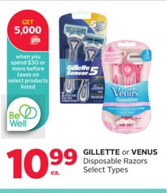 Rexall Gillette or venus disposable razors offer