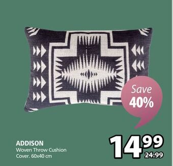 JYSK Addison woven throw cushion cover offer