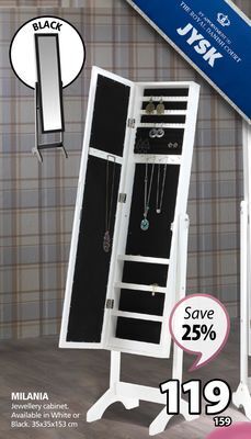JYSK Milania jewellery cabinet offer
