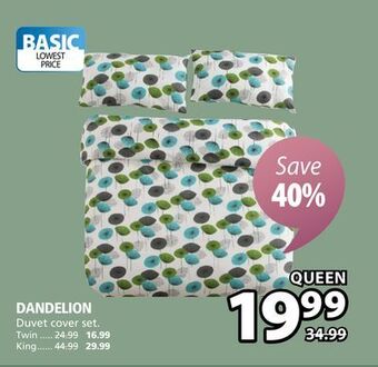 JYSK Dandelion duvet cover set offer
