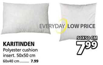 JYSK Karitinden polyester cushion insert offer