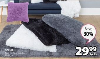 JYSK Sophie faux fur floor cushion offer