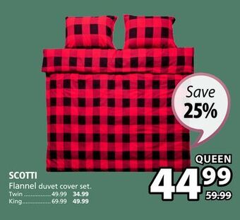 JYSK Flannel duvet cover set offer