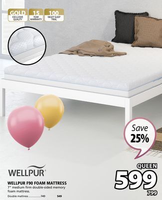 JYSK Wellpur f90 foam mattress offer