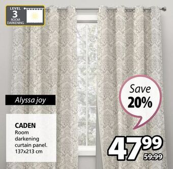 JYSK Caden room darkening curtain panel offer