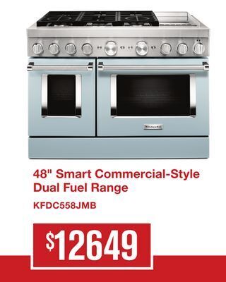 Coast Appliances 48 smart commercial-style dual fuel range offer