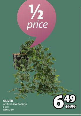 JYSK Oliver artificial olive hanging plant offer