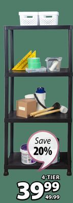 JYSK Rainier plastic storage shelf unit offer