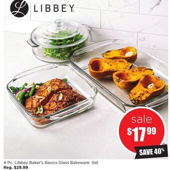 Kitchen Stuff Plus 4 pc. libbey baker's basics glass bakeware set offer