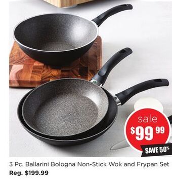 Kitchen Stuff Plus 3 pc. ballarini bologna non-stick wok set offer
