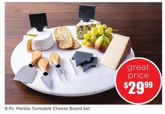 Kitchen Stuff Plus 9 pc. marble turntable cheese board set offer