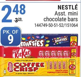Rossy Nestlé asst. mini chocolate bars offer