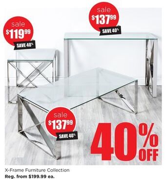 Kitchen Stuff Plus X-frame furniture collection offer
