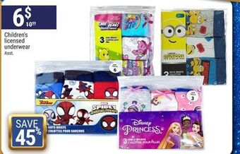 Rossy Children's licensed underwear asst offer