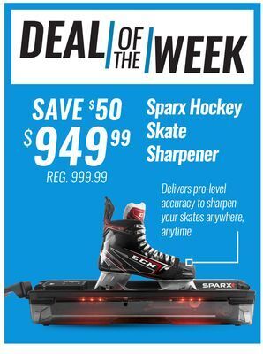 Hockey Life Sparx hockey skate sharpener offer