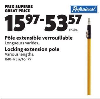 Home Hardware Locking extension pole offer