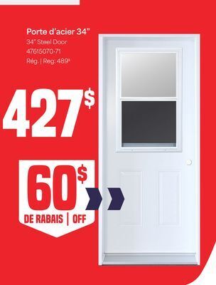 Matériaux Pont Masson 34 steel door offer
