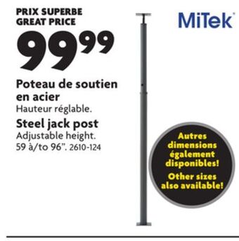Home Hardware Steel jack post offer