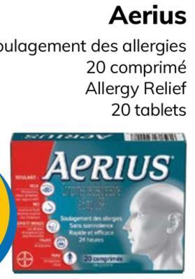 Accès pharma Aerius allergy relief offer