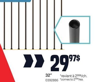 Matériaux Pont Masson 32 black round aluminum baluster offer
