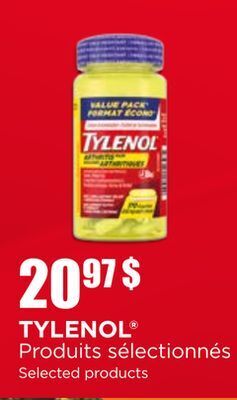 Accès pharma Tylenol selected products offer