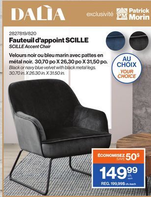Patrick Morin Scille accent chair offer