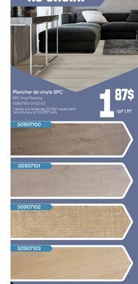 Matériaux Pont Masson Spc vinyl flooring offer