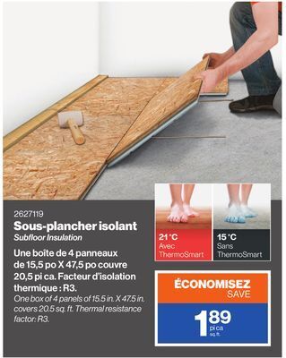 Patrick Morin Subfloor insulation offer