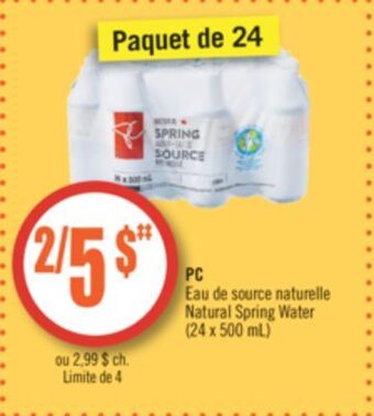 Pharmaprix Pc natural spring water offer