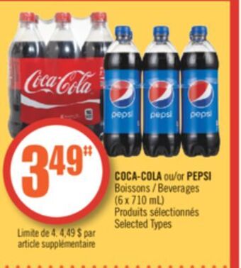 Pharmaprix Coca-cola or pepsi beverages offer