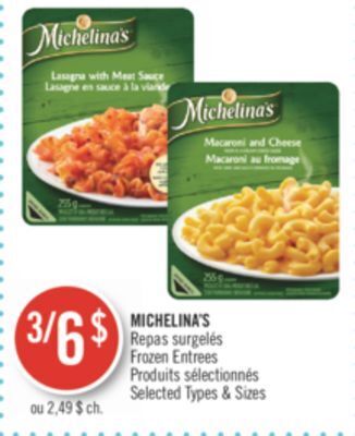 Pharmaprix Michelina's frozen entrees offer