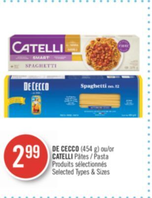 Pharmaprix De cecco (454g) or catelli pasta offer