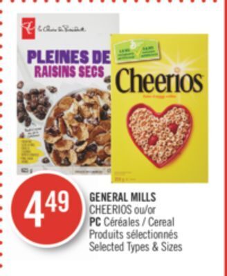Pharmaprix General mills cheerios or pc cereal offer