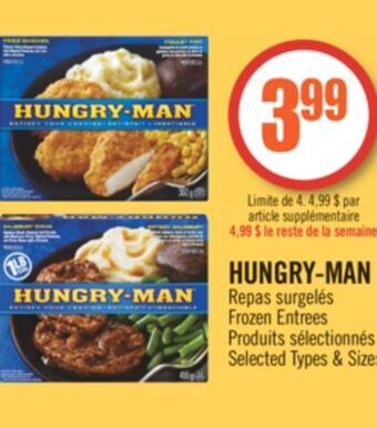 Pharmaprix Hungry-man frozen entrees offer