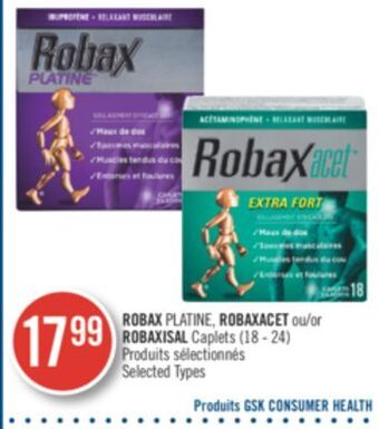 Pharmaprix Robax platine, robaxacet or robaxisal caplets (18-24) offer