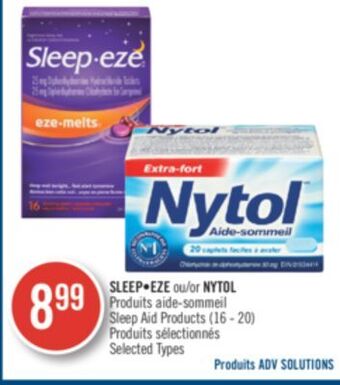 Pharmaprix Sleep•eze or nytol sleep aid products offer